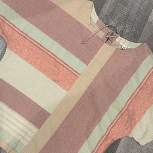 Caslon colorblock lace up back top ❤️ - Picture 8 of 8